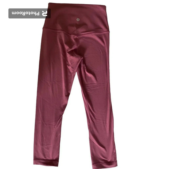 LULULEMON Align Crop *21" Nulu High Rise Yoga Leggings  So Merlot Size 4 - Picture 5 of 13